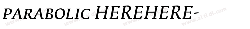 parabolic HEREHERE字体转换